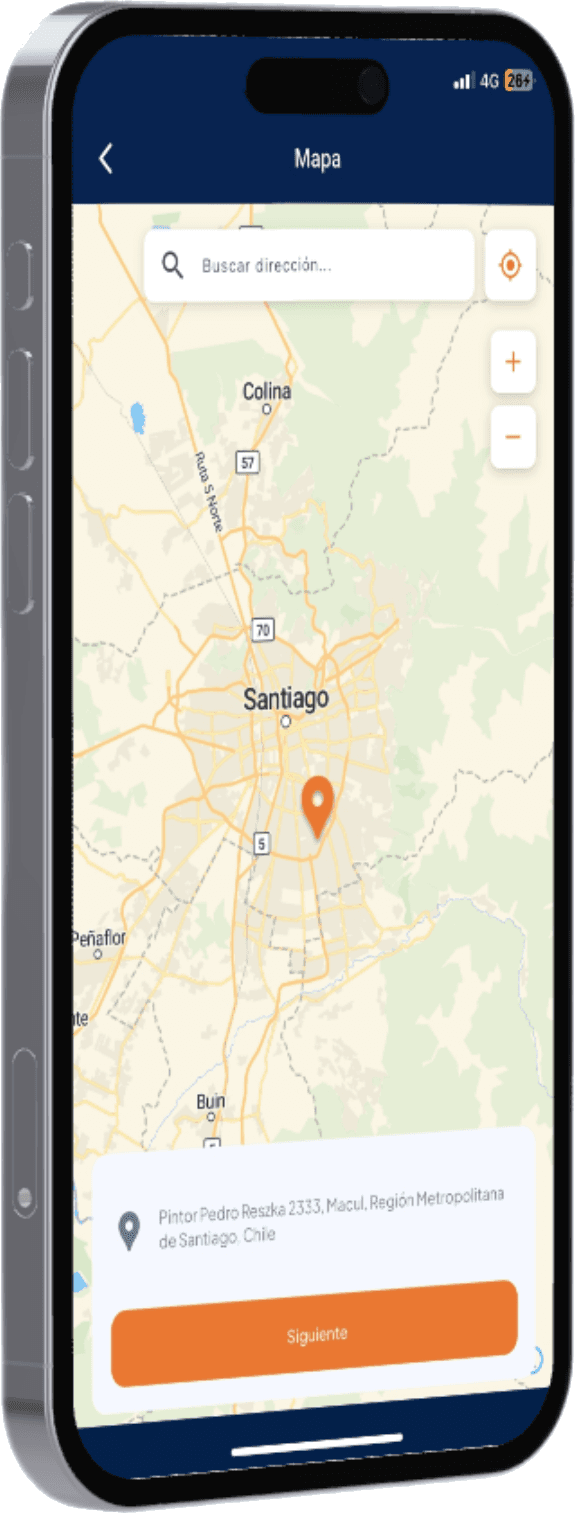 Mapa de la app Routi